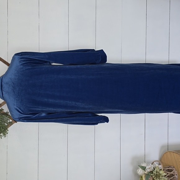 VintageSaybury Smocked Velvet Robe Sz L - Picture 5 of 7